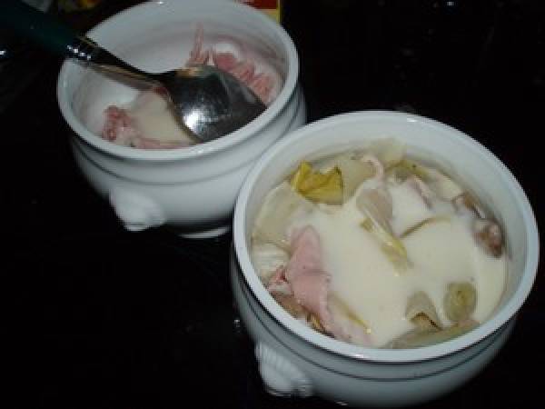 De l'art de faire manger des envives cuites en cocotte lutée - Préparation etape 2