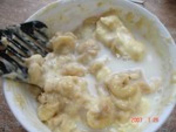 Gateau mousseux au chocolat et fondant de bananes - Préparation etape 5