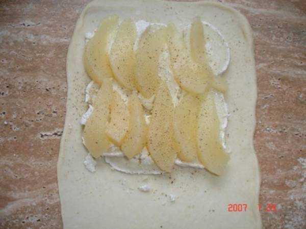 Naans au choco, lardons, oignons et pommes, et autres - Préparation etape 1