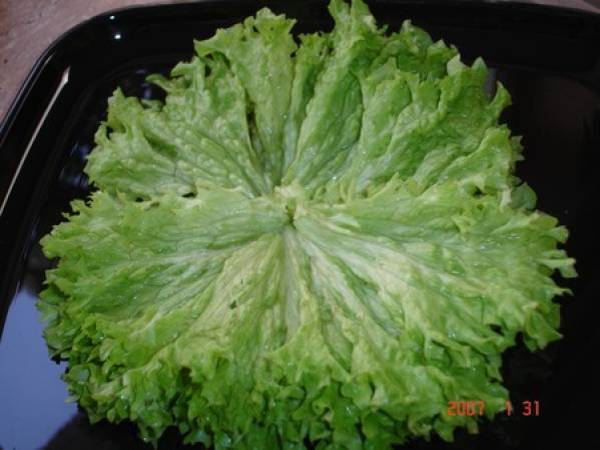 Salade d'écrevisses aux pommes et vinaigrette (avec montage) - Préparation etape 1