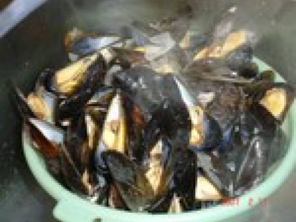 Cassolette de moules aux poireaux - Préparation etape 1