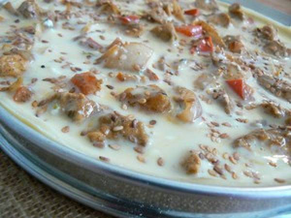 Tarte au poulet mariné - Préparation etape 5