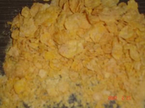 Poisson pané aux corn flake et sauce aux champignons au boursin - Préparation etape 1