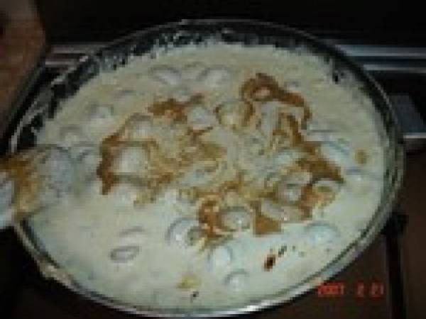 Poisson pané aux corn flake et sauce aux champignons au boursin - Préparation etape 2