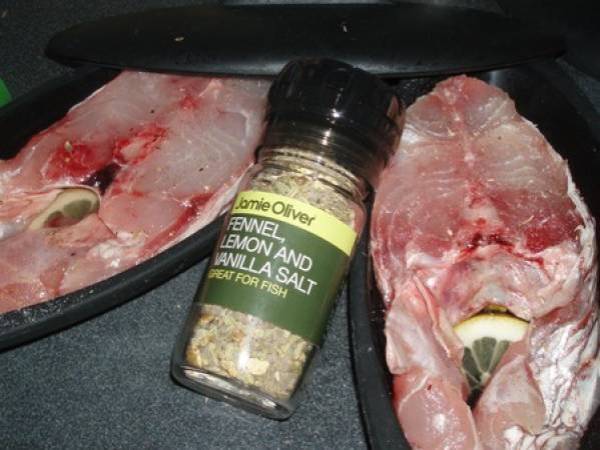 Papillotes de darnes de daurade rose aux sel parfumé - Préparation etape 2