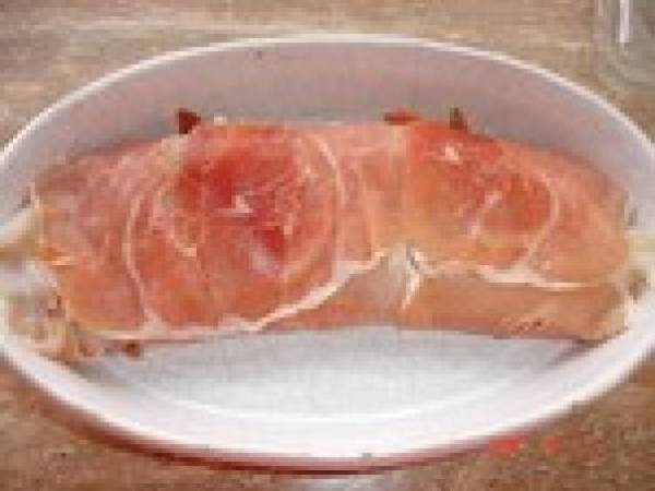 Coeur de cabillaud farçi aux herbes et au saumon fumé - Préparation etape 4