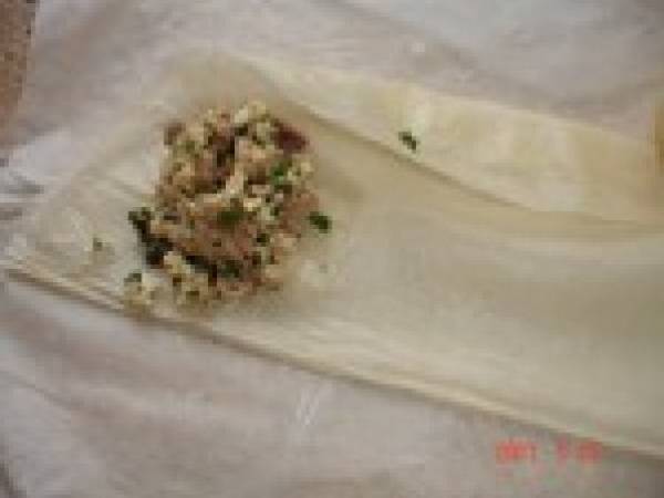 Briouats au thon (recette marocaine) - Préparation etape 3