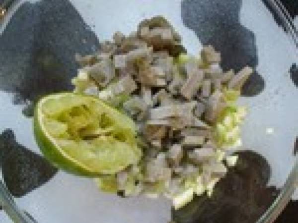 Salade de Fond d'Artichaud et Courgette Crue - Préparation etape 3