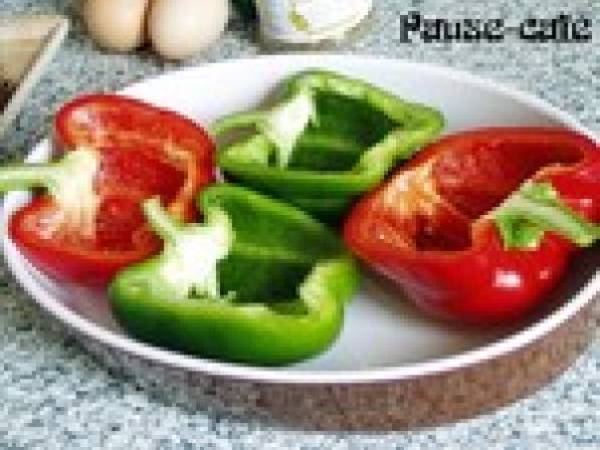 Poivrons farcis au clafoutis de courgettes (la saison des petits farcis) - Préparation etape 3