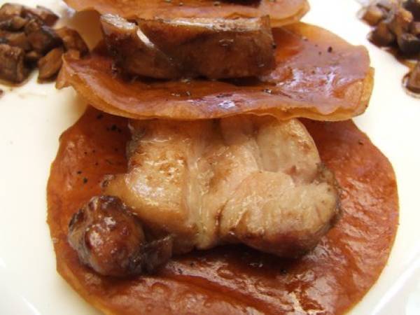 Ris de veau laqué au café& cardamome, légeretés croustillantes, brunoise de champignon - Préparation etape 2