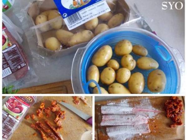 Roussette à la Crème de Chorizo de Mamigoz - Préparation etape 1