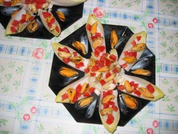 Assiette d'endive aux moules - Préparation etape 7