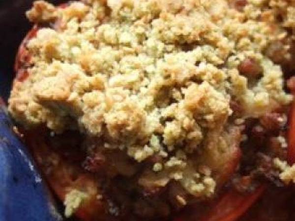 Divines tomates farcies gratinées de crumble aux saveurs de pesto - Préparation etape 5