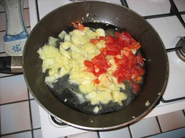 Gratiné de courgettes rondes farcies aux fruits de mer - Préparation etape 4