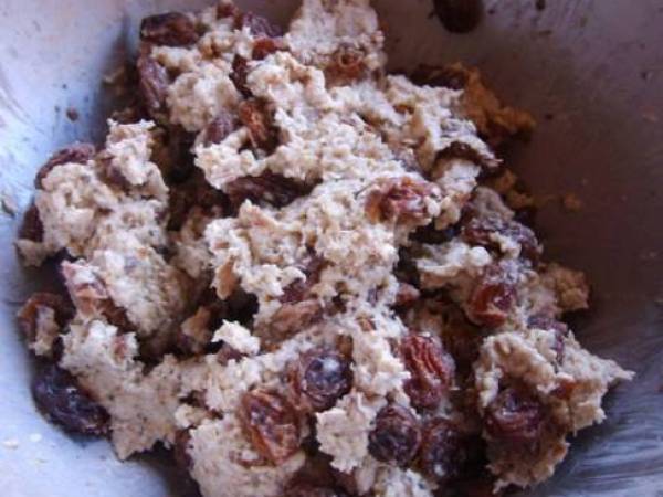 Biscuits Flocons d'Avoine, Coco Amande et Raisins. (Sans oeuf, sans gras, sans sucre...) - Préparation etape 3