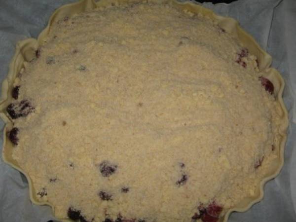 Tarte crumble aux fruits rouges - Préparation etape 1