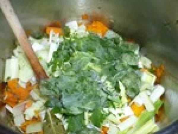 Potage au potimarron et cerfeuil et colis de zoé - Préparation etape 3