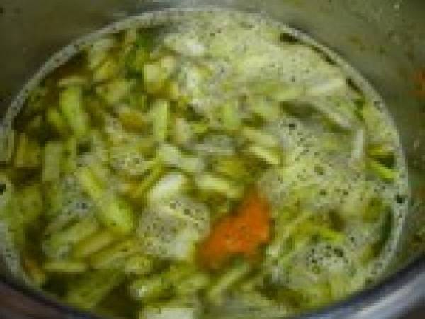 Potage au potimarron et cerfeuil et colis de zoé - Préparation etape 4