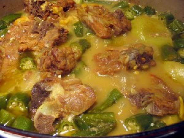 Tagine d'agneau aux coings et aux gombos pour Lavande de Ligne et Papilles - Préparation etape 5