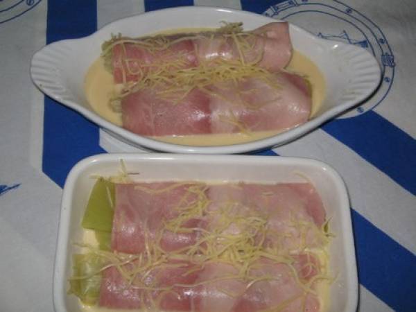 Poireaux au jambon light - Préparation etape 6