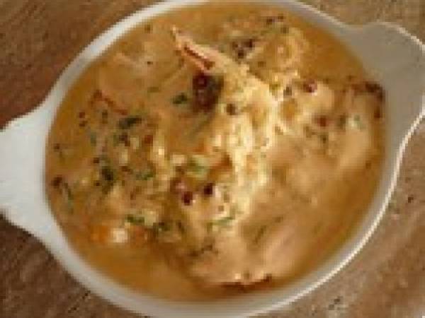 Gratin de scampis au pastis et baies roses - Préparation etape 5