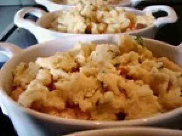 Crumble au basilic et au saumon - Préparation etape 4