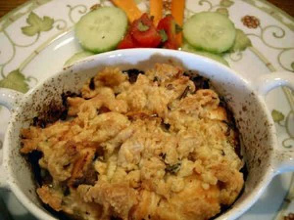 Crumble au basilic et au saumon - Préparation etape 5