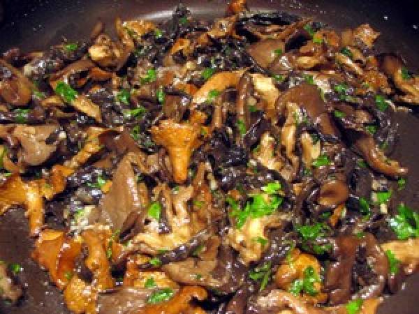 Tarte fine aux champignons forestiers - Préparation etape 5