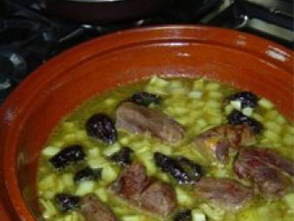 Tajine d'agneau aux pruneaux et aux amandes - Préparation etape 6