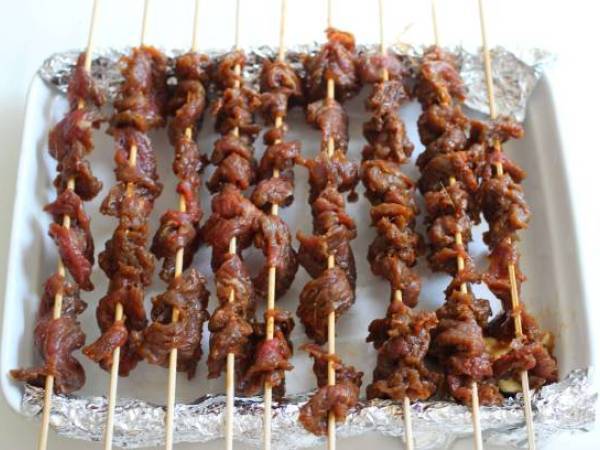 Brochettes de Boeuf Grillé au Satay - Préparation etape 3