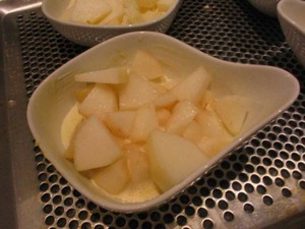 Petits gratins individuels aux poires - Préparation etape 5