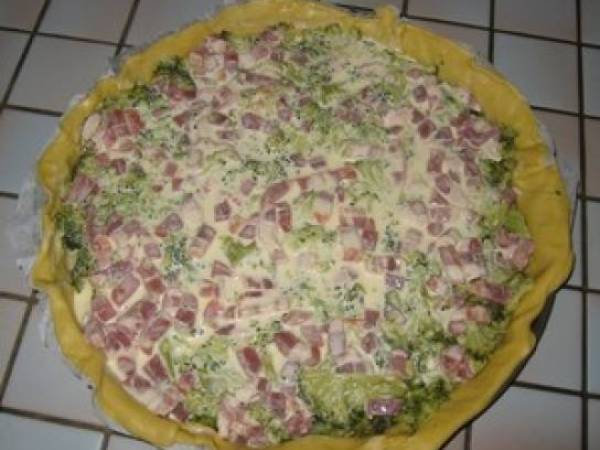 Tarte aux brocolis et au camembert - Préparation etape 4