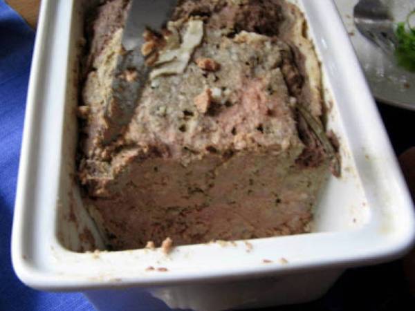 Terrine de foie de volaille - Geflügelleberterrine - Préparation etape 7