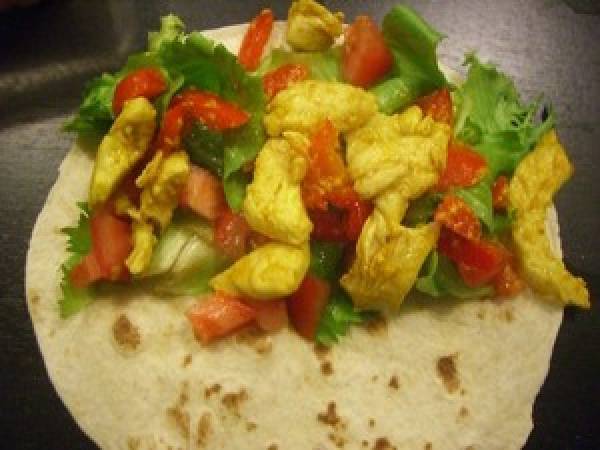 Wrap selon le Poupou et tarte aux pommes mega bonne! - Préparation etape 2