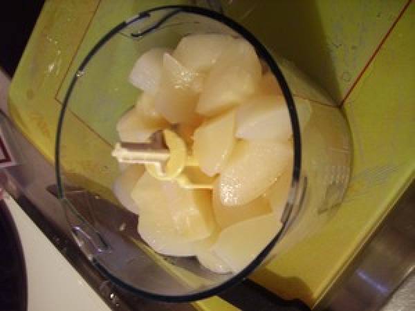 Verrines poires framboises by Cyril - Préparation etape 1