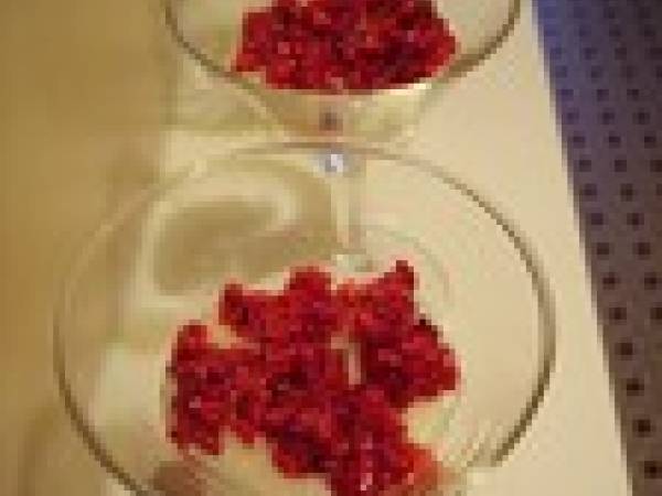 Verrines poires framboises by Cyril - Préparation etape 5