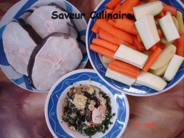 Congre Tajine Aux legumes - Préparation etape 1