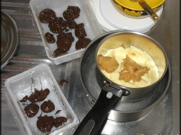 Carrés marbrés aux 2 chocolats - Préparation etape 1