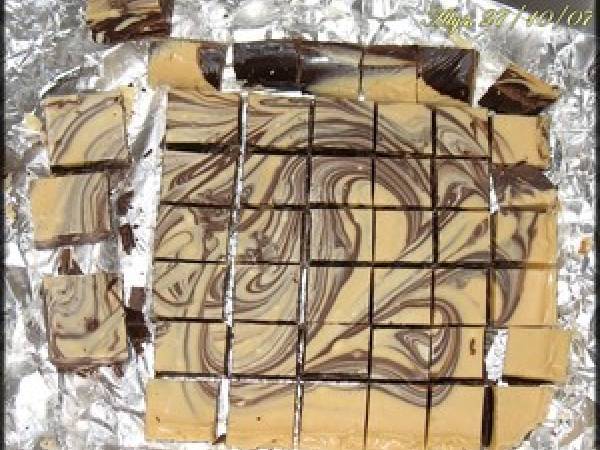 Carrés marbrés aux 2 chocolats - Préparation etape 3