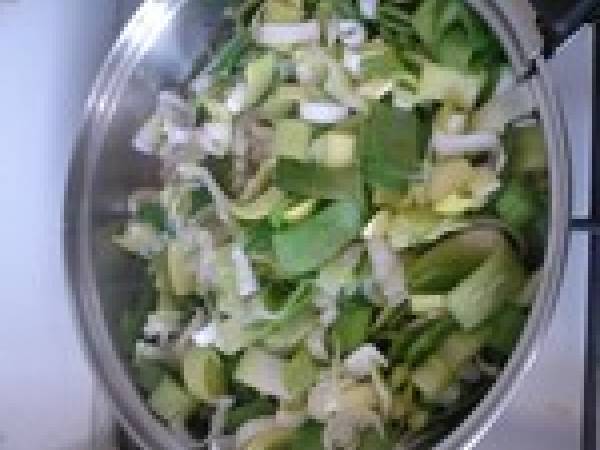 Quiche aux poireaux ou flamiche - Préparation etape 1