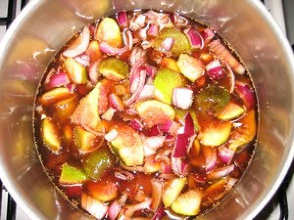 Chutney de figues blanche - Préparation etape 4