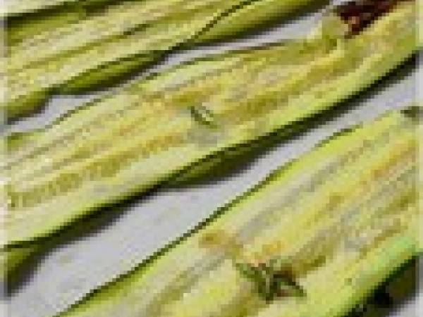 Courgette, chèvre frais et figues - Préparation etape 1