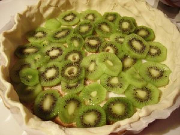 Tarte fine aux kiwis - Préparation etape 4
