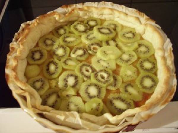 Tarte fine aux kiwis - Préparation etape 6