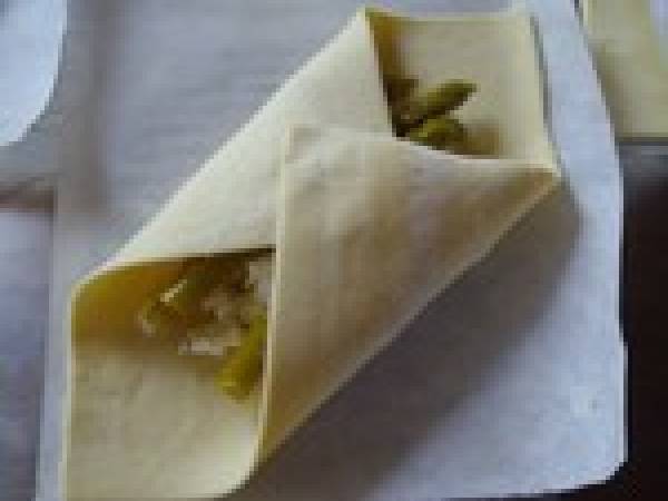 Feuilleté aux Asperges Vertes et Féta - Préparation etape 3