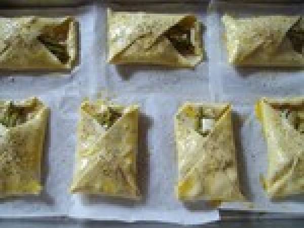 Feuilleté aux Asperges Vertes et Féta - Préparation etape 5