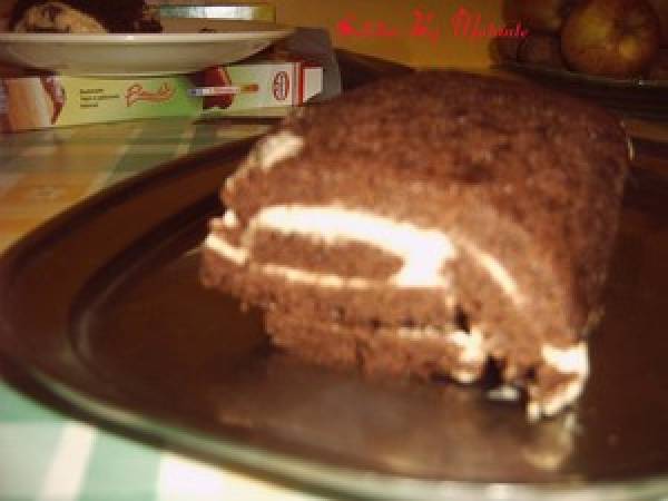 Bûche caramel à la fleur de sel (ma merveilleuse bûche de Noël!) - Préparation etape 7