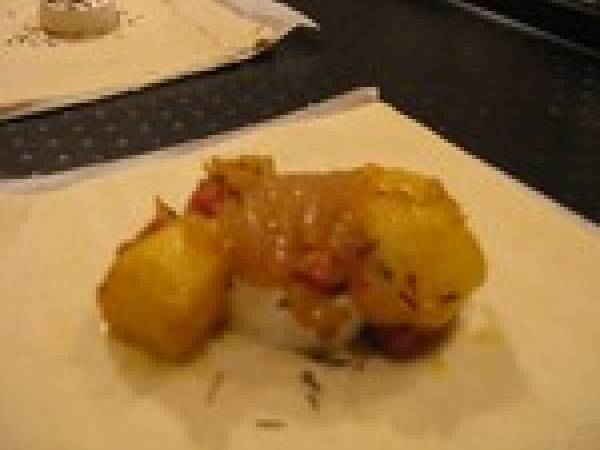 Aumonière de pommes au curry, chèvre frais au thym. - Préparation etape 5