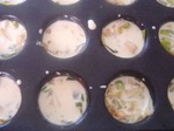 Petites bouchées apéritives aux poireaux-saumon et poireaux chèvre - Préparation etape 4