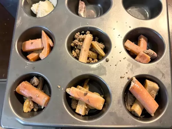Petites bouchées apéritives aux roquefort - Préparation etape 3
